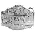 Navy Antiqued Belt Buckle